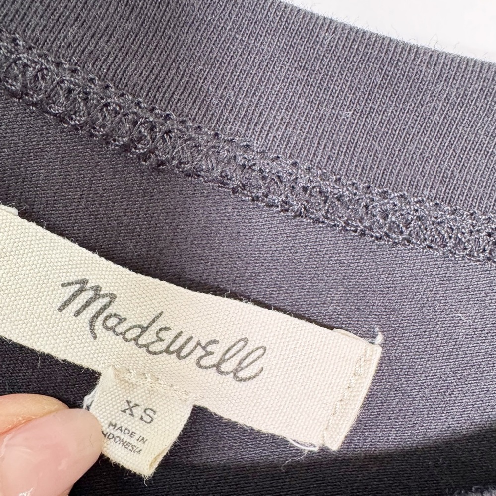 Madewell Brightside Ruffle Hem Tank‎ Mini Dress True Black XS - Picture 10 of 13